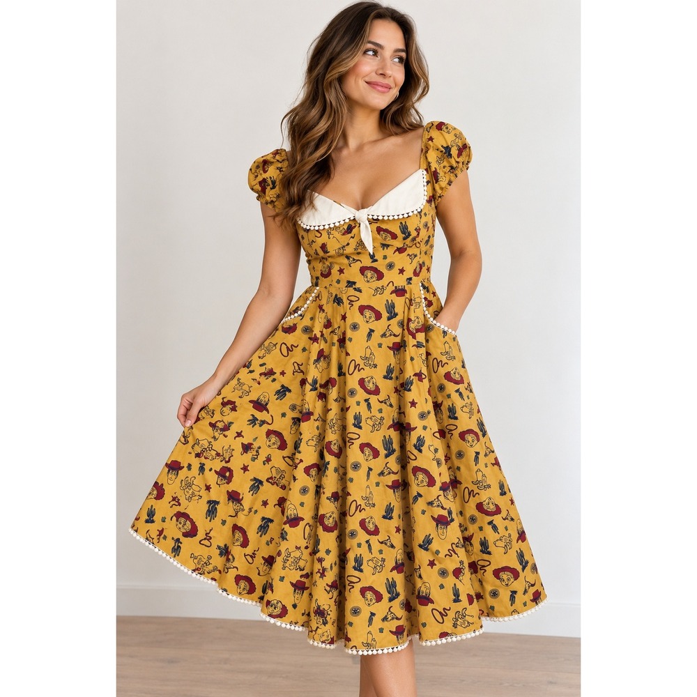 Disney Parks Unique Vintage Toy Story Jessie Woody Dress Plus 1X NWT Pixar Retro